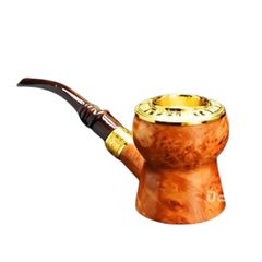 Tẩu hút Cigar thân gỗ cán sừng hình trống đồng Đông Sơn TS31