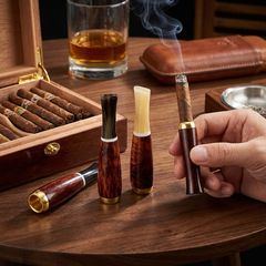 Tẩu size nhỏ 26-28 thân nối cán sừng TS26