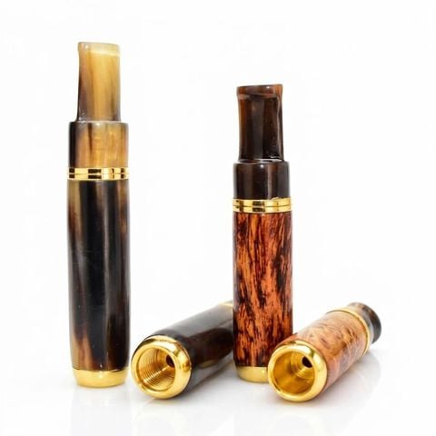 Tẩu gỗ các loại cán sừng cho xì gà mini TN05