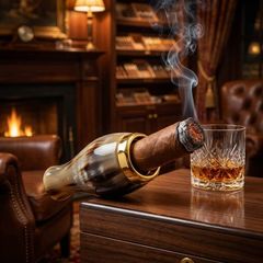 Tẩu Cigar cao cấp cán sừng Freesize TS02-1