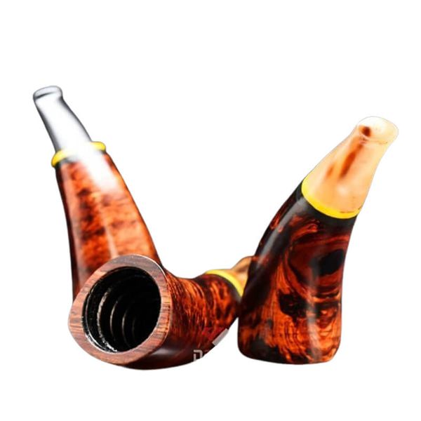 Tẩu gỗ thân ngang cán sừng size 40-60 TS30