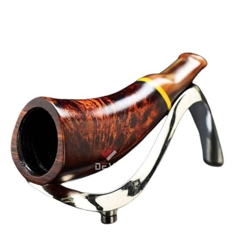 Tẩu Cigar gỗ thân ngang cán sừng size 40-60 TS30