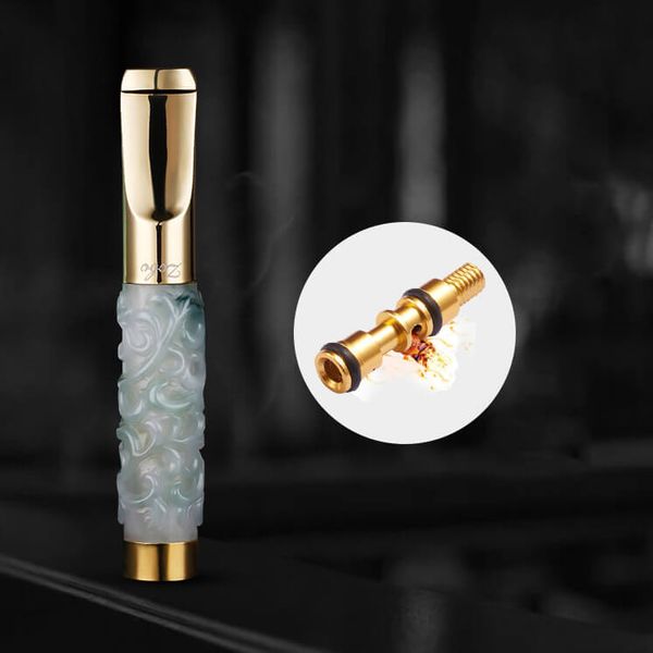 Tẩu lọc vệ sinh thân đá ngọc khắc hình rồng nổi Zobo ZB 358