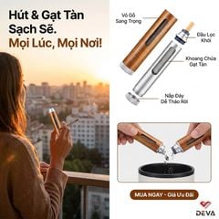 Gạt tàn thuốc lá cầm tay vỏ gỗ di động cho xe hơi H08