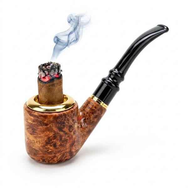 Tẩu thân gỗ cán sừng lõi thép Freesize TS22