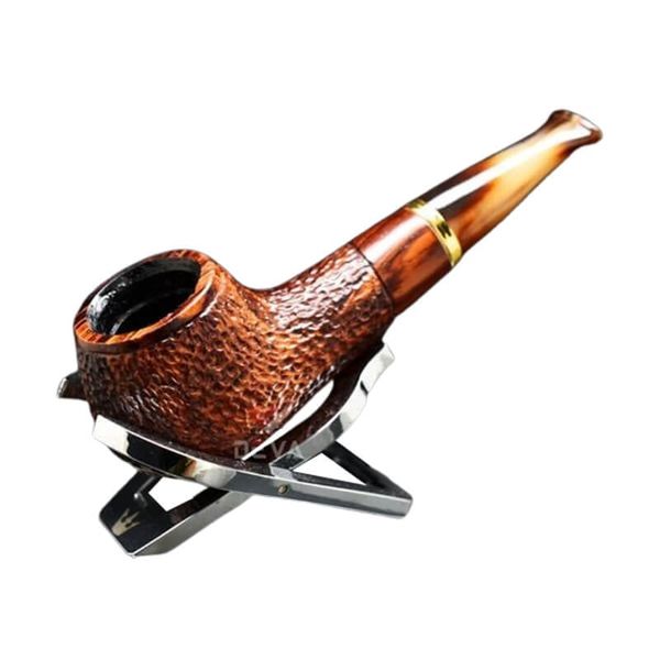 Tẩu thân gỗ đế tròn cán sừng Freesize TS20