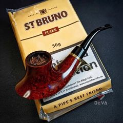 Tẩu gỗ đáy loe cán sừng chuyên dụng cho Cigar và thuốc lá sợi TS33