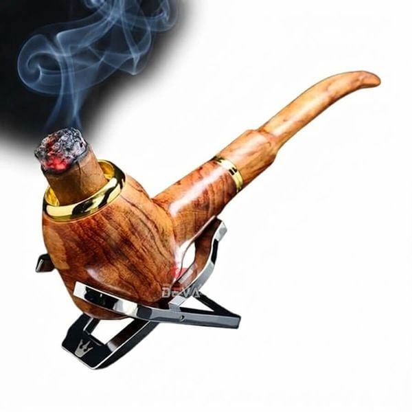 Tẩu gỗ sưa cán thẳng đế bằng Freesize TG05