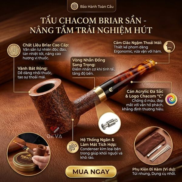 Tẩu thạch nam Chacom Churchill 155