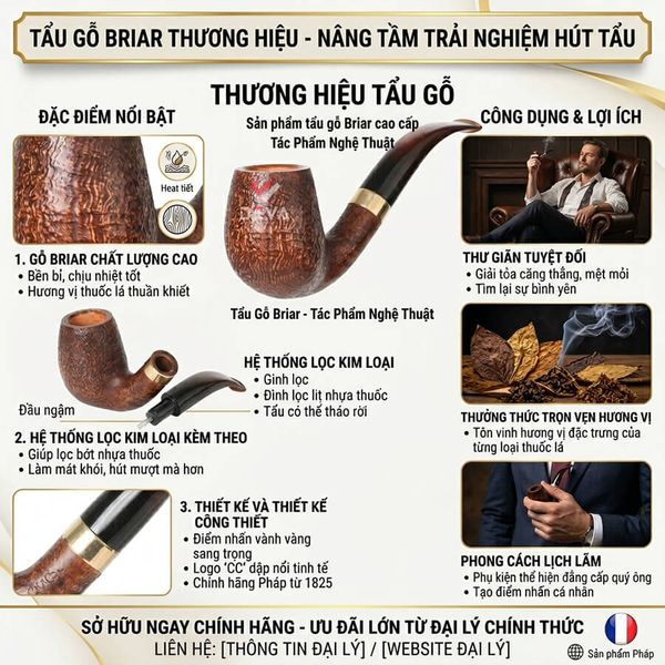 Tẩu thạch nam Chacom Churchill SB N851S