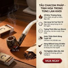 Tẩu chacom gỗ thạch nam Atlas taupe N43T