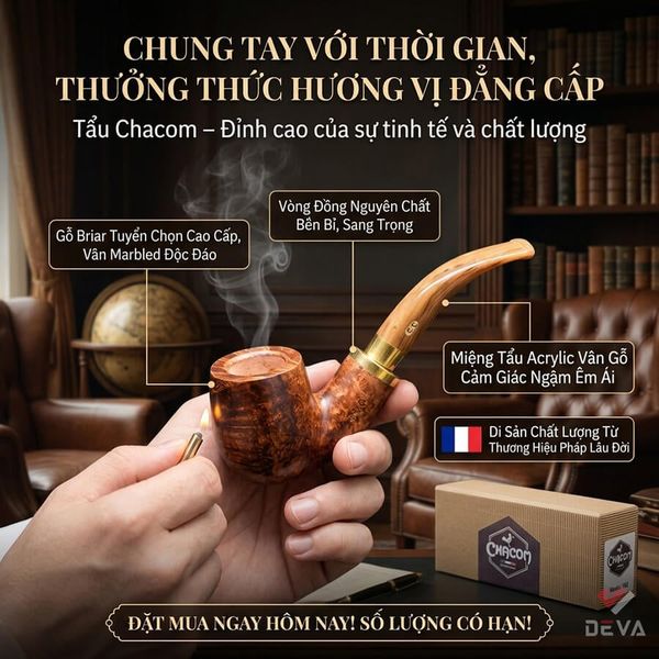 Tẩu gỗ chính hãng Chacom Skipper N41