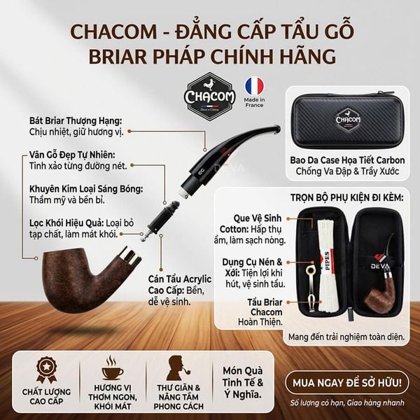 Tẩu Chacom Trousse Courbe