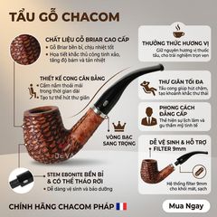 Tẩu thạch nam vân cổ Rustic Chacom 1202