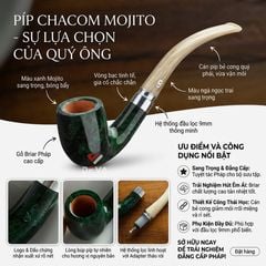 Tẫu gỗ thạch nam cán dài Chacom Mojito 40