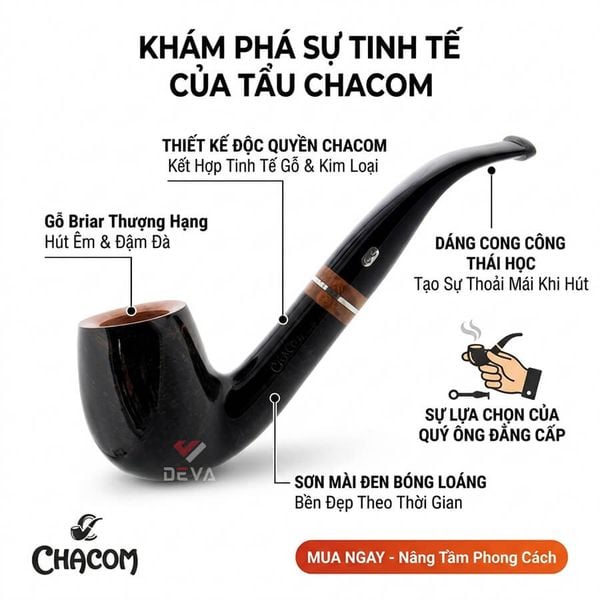 Tẩu gỗ Chacom Champs Elysees N43A