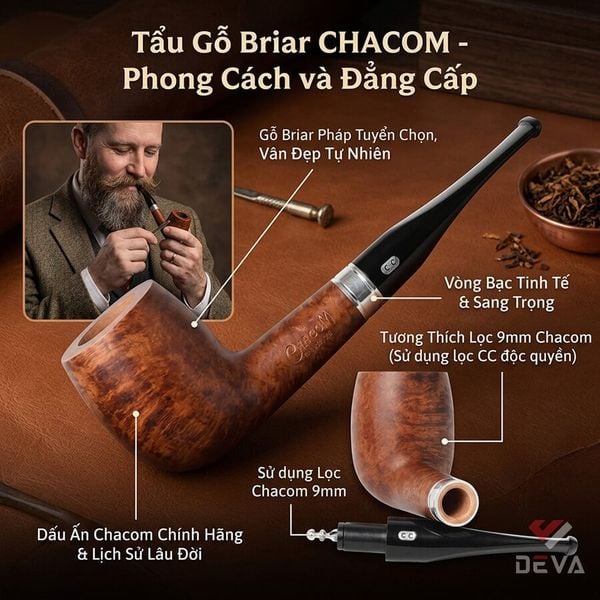 Tẩu gỗ Chacom Saint Claude N127A