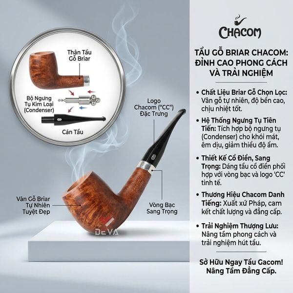 Tẩu gỗ Chacom Saint Claude N127A
