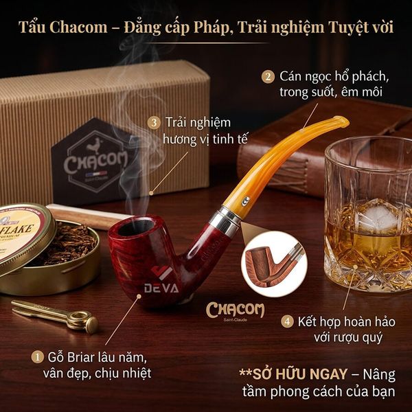 Tẩu gỗ Chacom Tacon N40