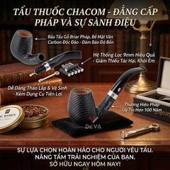 Tẩu gỗ thạch nam Chacom Carbone 851