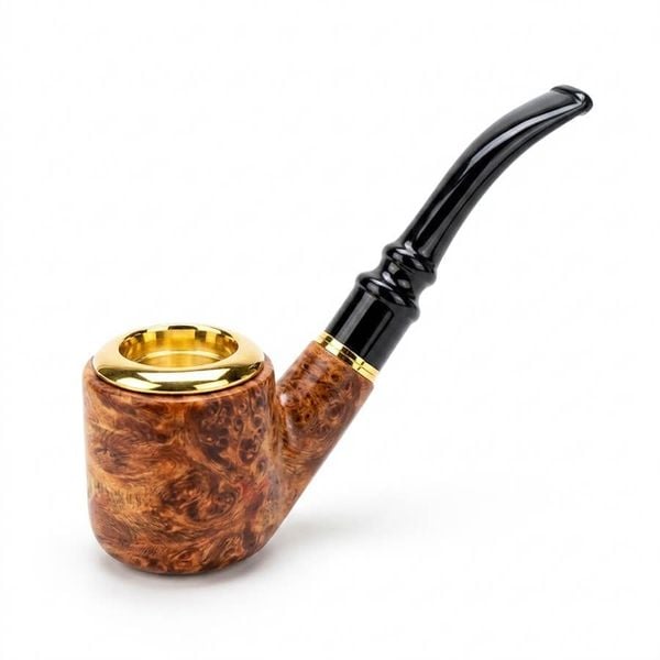 Tẩu thân gỗ cán sừng lõi thép Freesize TS22
