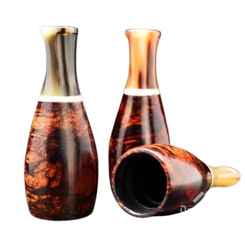 Tẩu Cigar thân gỗ cán sừng Freesize TS13