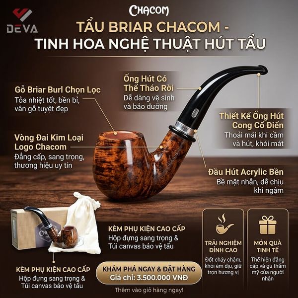 Gỗ thạch nam chính hãng Chacom 869