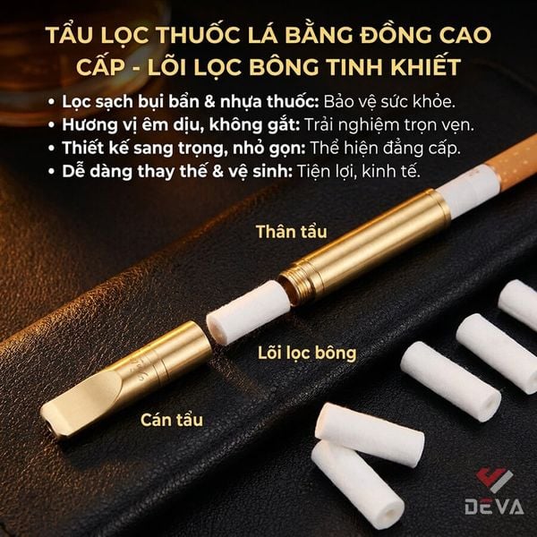 Tẩu Lọc Thuốc  Lõi  Bông Đa Năng ZB 363