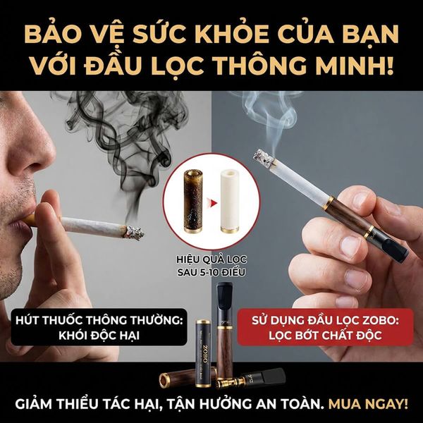Tẩu lọc Zobo cán gỗ cao cấp ZB 329