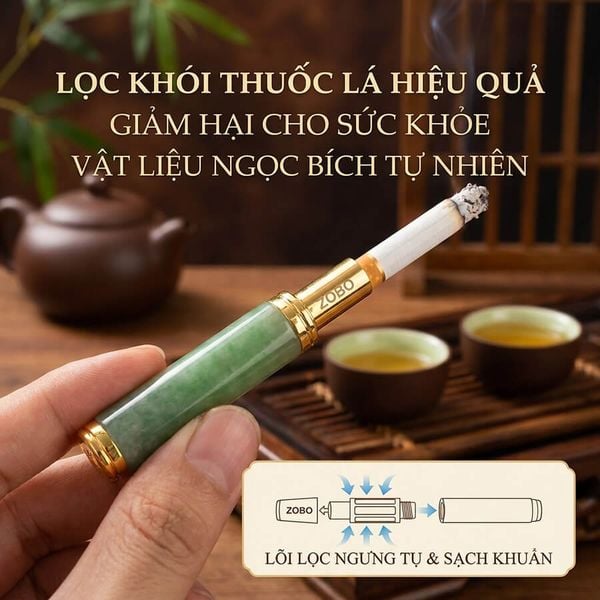 Tẩu đá ngọc toàn thân cho thuốc lớn Zobo ZB 237