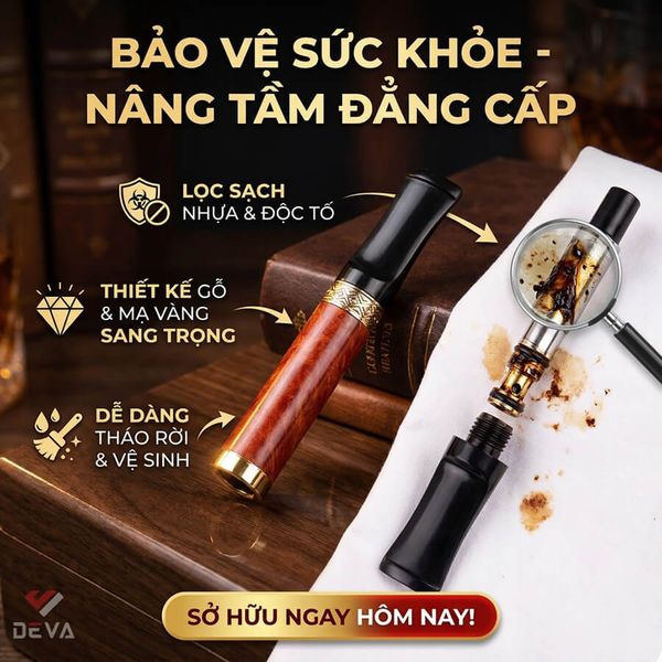 Tẩu lọc thuốc bằng gỗ Đàn Hương Zobo ZB 302