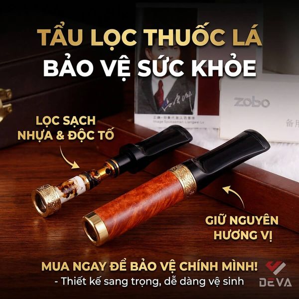 Tẩu lọc thuốc bằng gỗ Đàn Hương Zobo ZB 302