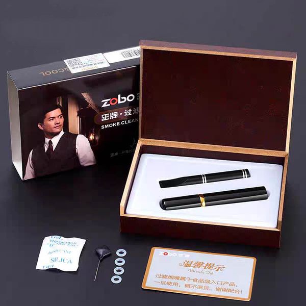 Tẩu lọc kim loại Zobo cho 4 size thuốc kèm ống đựng ZB-397