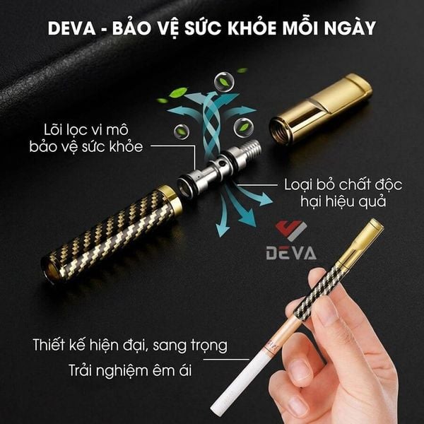 Tẩu lọc Wosda hoa văn cho 3 size thuốc Series WSD-102