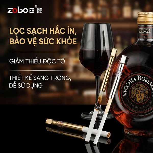 Tẩu lọc vệ sinh chính hãng Zobo cho thuốc lá vừa và nhỏ ZB-361