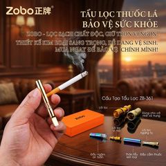 Tẩu lọc vệ sinh chính hãng Zobo cho thuốc lá vừa và nhỏ ZB-361