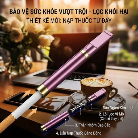 Tẩu lọc chính hãng Zobo cho thuốc size nhỏ và vừa ZB 395
