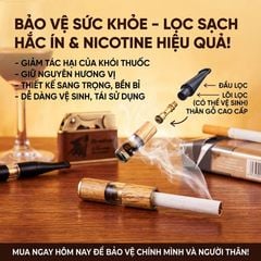 Tẩu lọc thuốc Zobo ZB vỏ gỗ 267