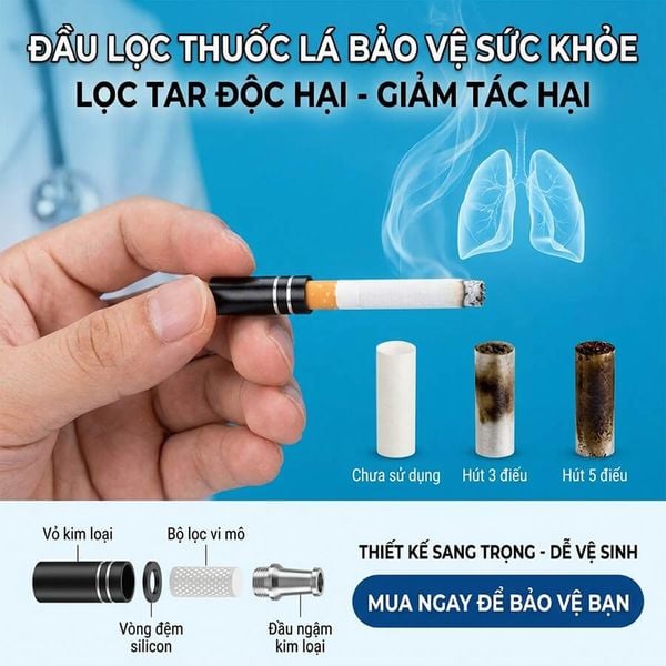 Tẩu lọc Wosda vỏ kim loại dùng cho nhiều size thuốc Series WSD-101