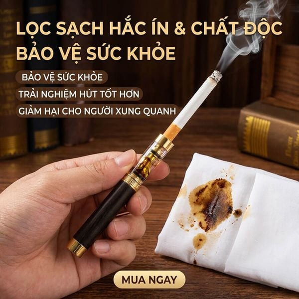Tẩu lọc chính hãng Wosda vỏ ốp gỗ cho 4 size thuốc Series WSD-105