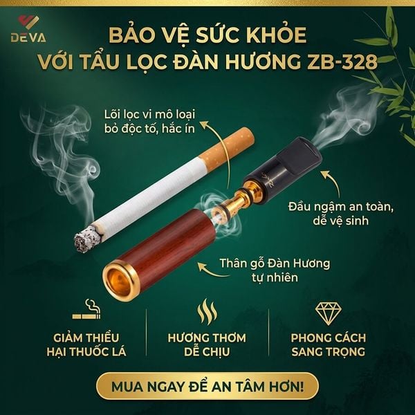 Tẩu lọc thuốc Zobo cán gỗ ZB 328