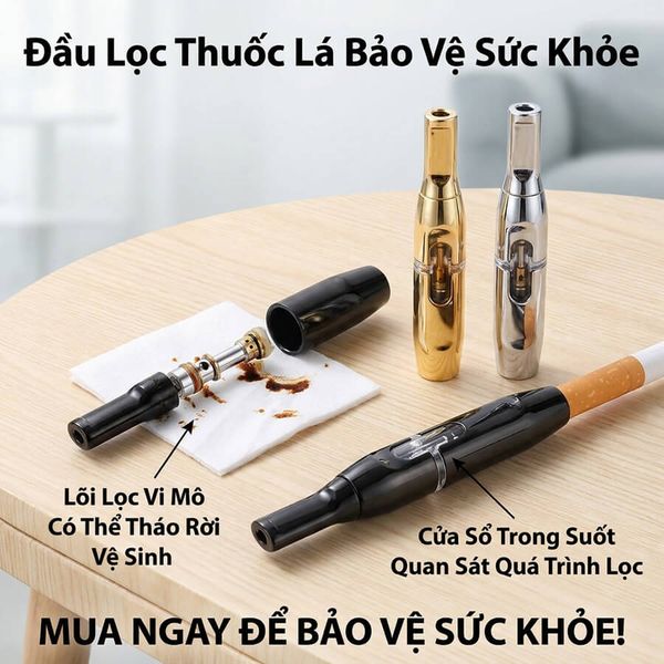 Tẩu lọc chính hãng Zobo nhiều size thuốc lá kèm ống đựng ZB 375