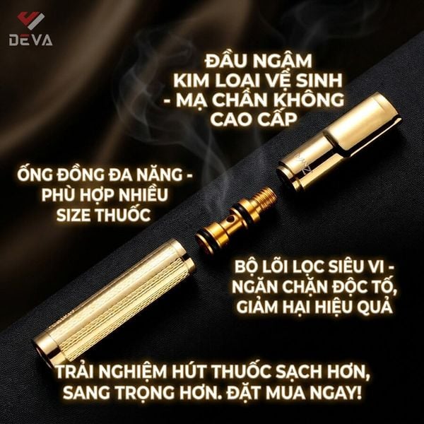 Tẩu lọc kim loại Zobo nhiều size thuốc kèm ống đựng ZB-482