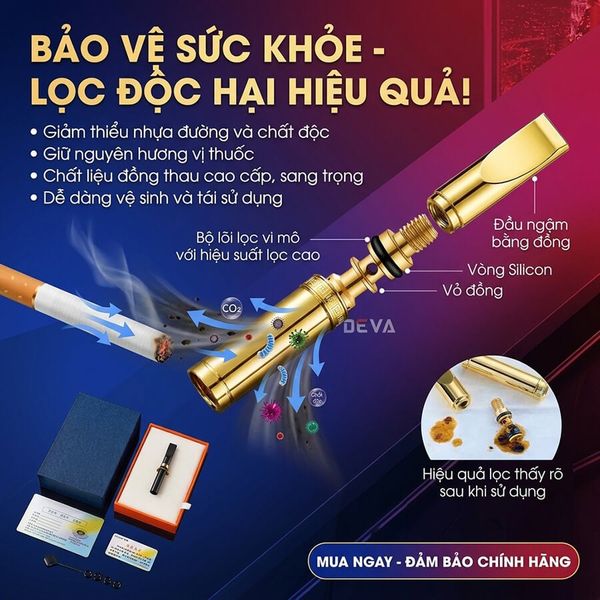 Tẩu lọc Wosda vòng đai hoa văn cho 4 size thuốc Series WSD-103