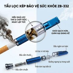 Tẩu thuốc lá kim loại Zobo lõi lọc vệ sinh 2 lớp ZB 332
