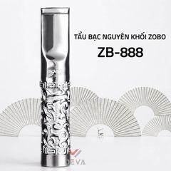 Tẩu lọc chính hãng Zobo bạc nguyên khối 2 cỡ thuốc lá ZB 888