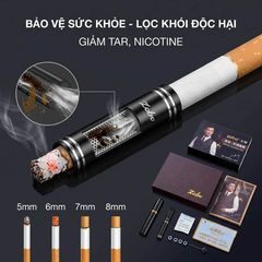 Tẩu lọc kim loại Zobo cho 4 size thuốc kèm ống đựng ZB-397