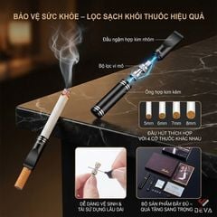 Tẩu lọc kim loại Zobo cho 4 size thuốc kèm ống đựng ZB-397