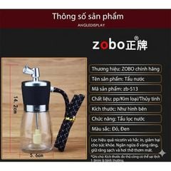 Tẩu lọc nước bình thủy tinh Zobo ZB 513