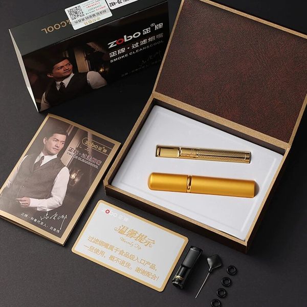 Tẩu lọc kim loại Zobo nhiều size thuốc kèm ống đựng ZB-482